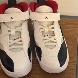 Kids Jordan Sneakers - White, Black, and Red